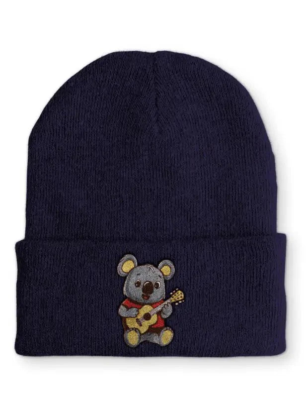 Koala mit Gitarre Statement Beanie Mütze mit Spruch - tshirtladen - Mütze