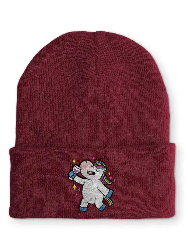 Kopie von Einhorn Poop Statement Beanie Mütze mit Spruch - tshirtladen - Mütze