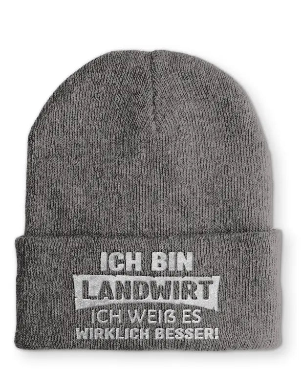 Landwirt, ich weiß es wirklich besser! Statement Beanie Mütze mit Spruch - tshirtladen - Mütze