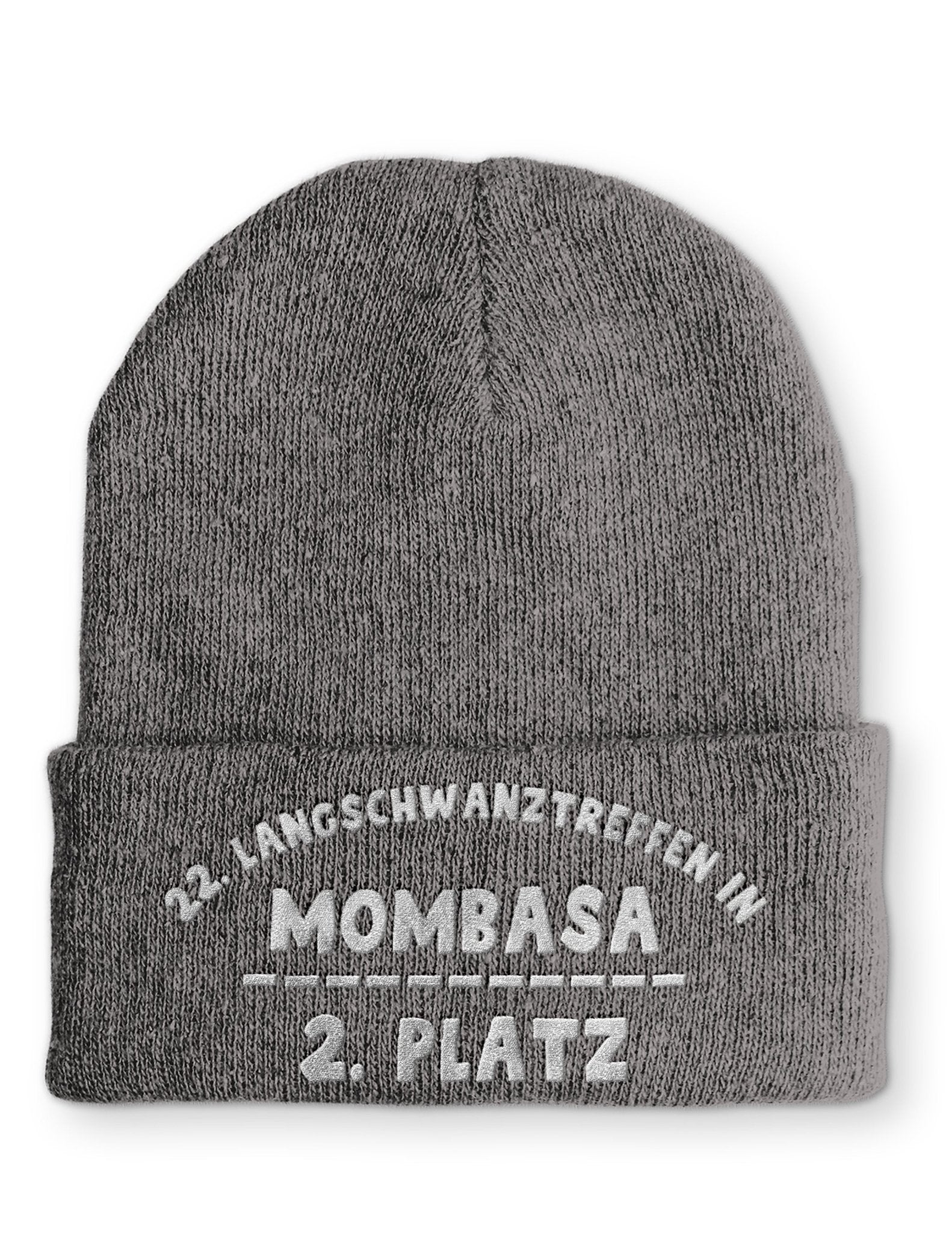 Langschwanztreffen 2. Platz Statement Beanie Mütze mit Spruch - tshirtladen - Mütze