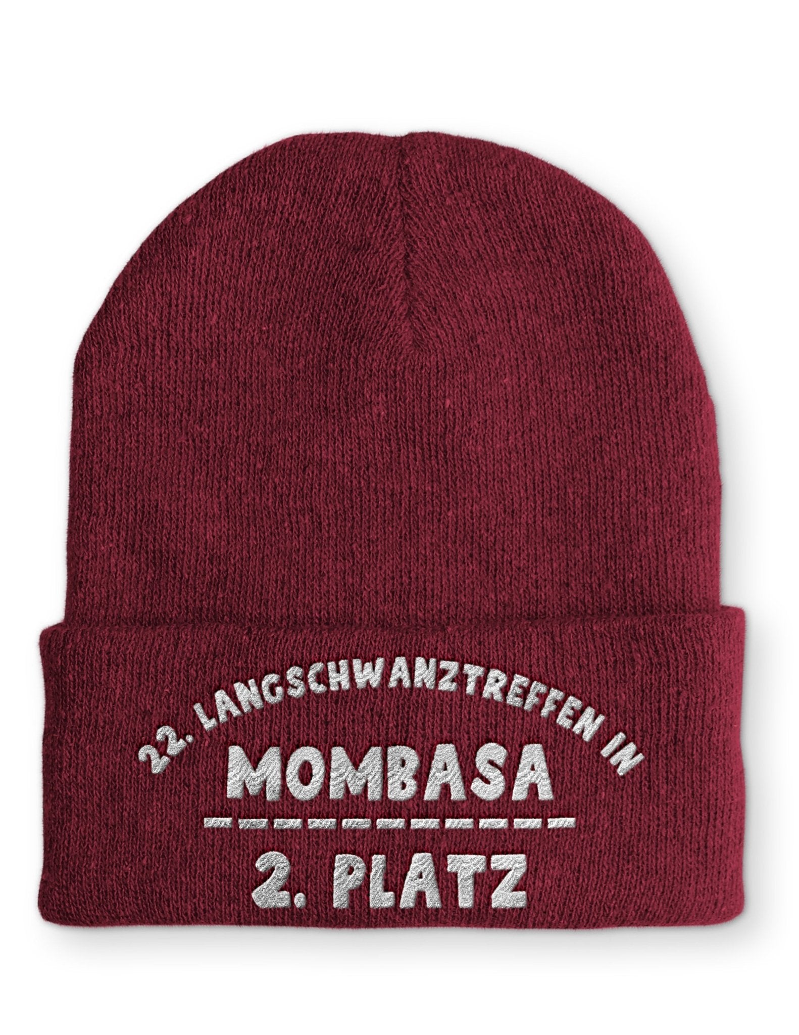 Langschwanztreffen 2. Platz Statement Beanie Mütze mit Spruch - tshirtladen - Mütze