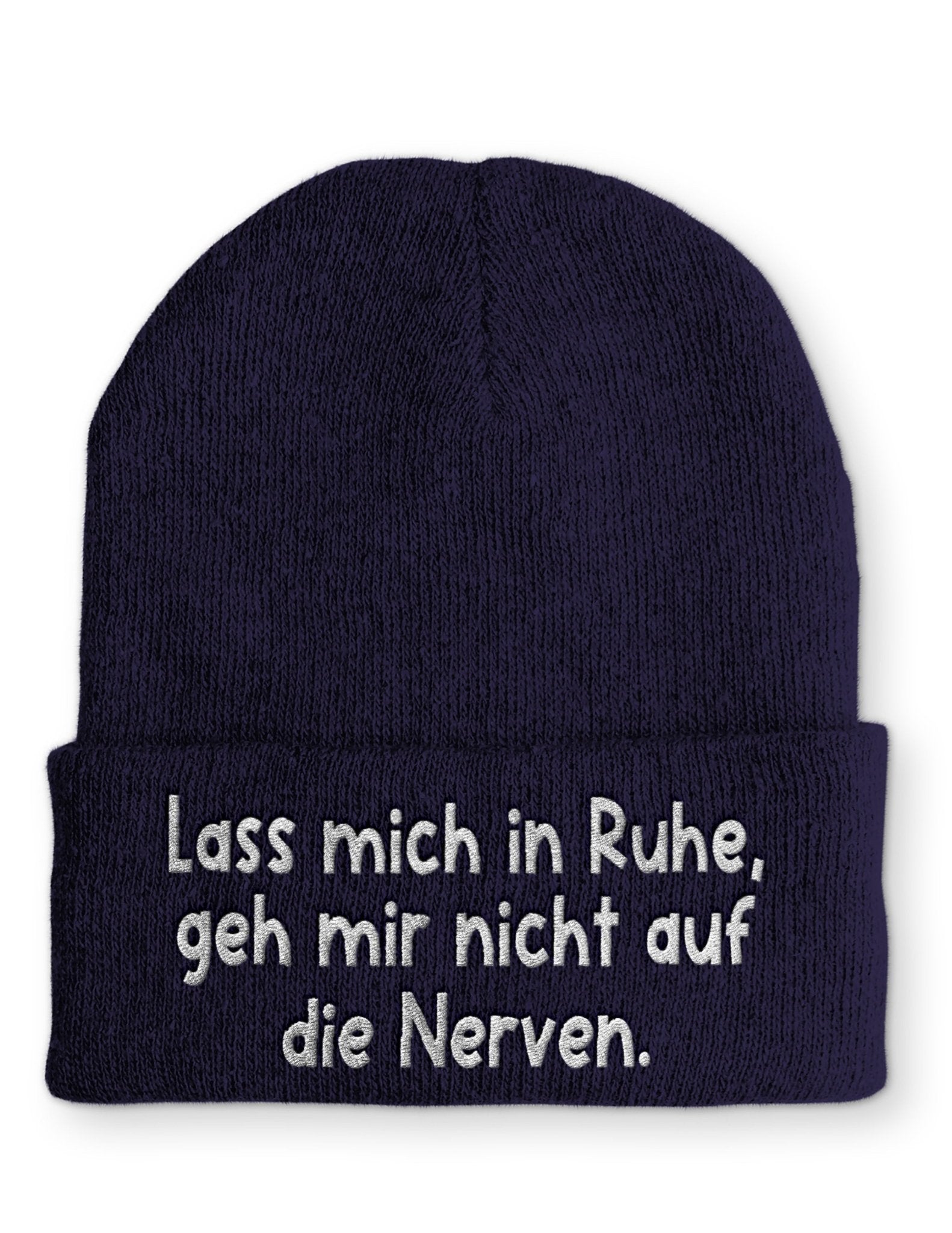 Lass mich in Ruhe Keller Beanie Mütze mit Spruch - tshirtladen - Mütze