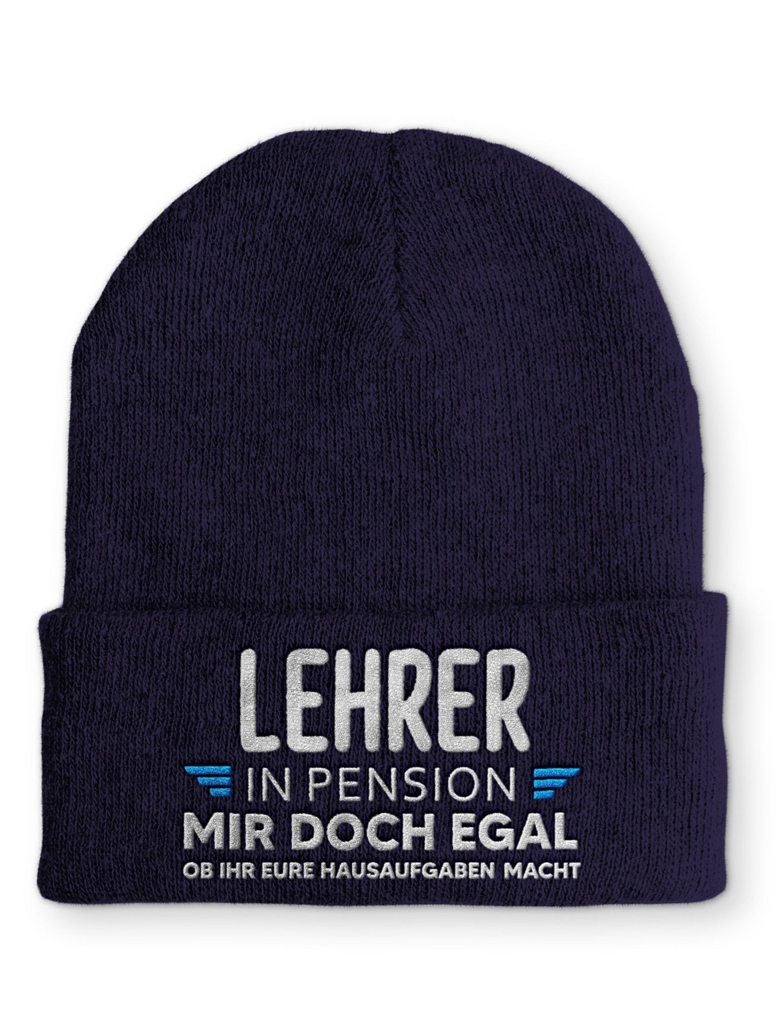 Lehrer in Pension Beanie Mütze mit Spruch - tshirtladen - Mütze