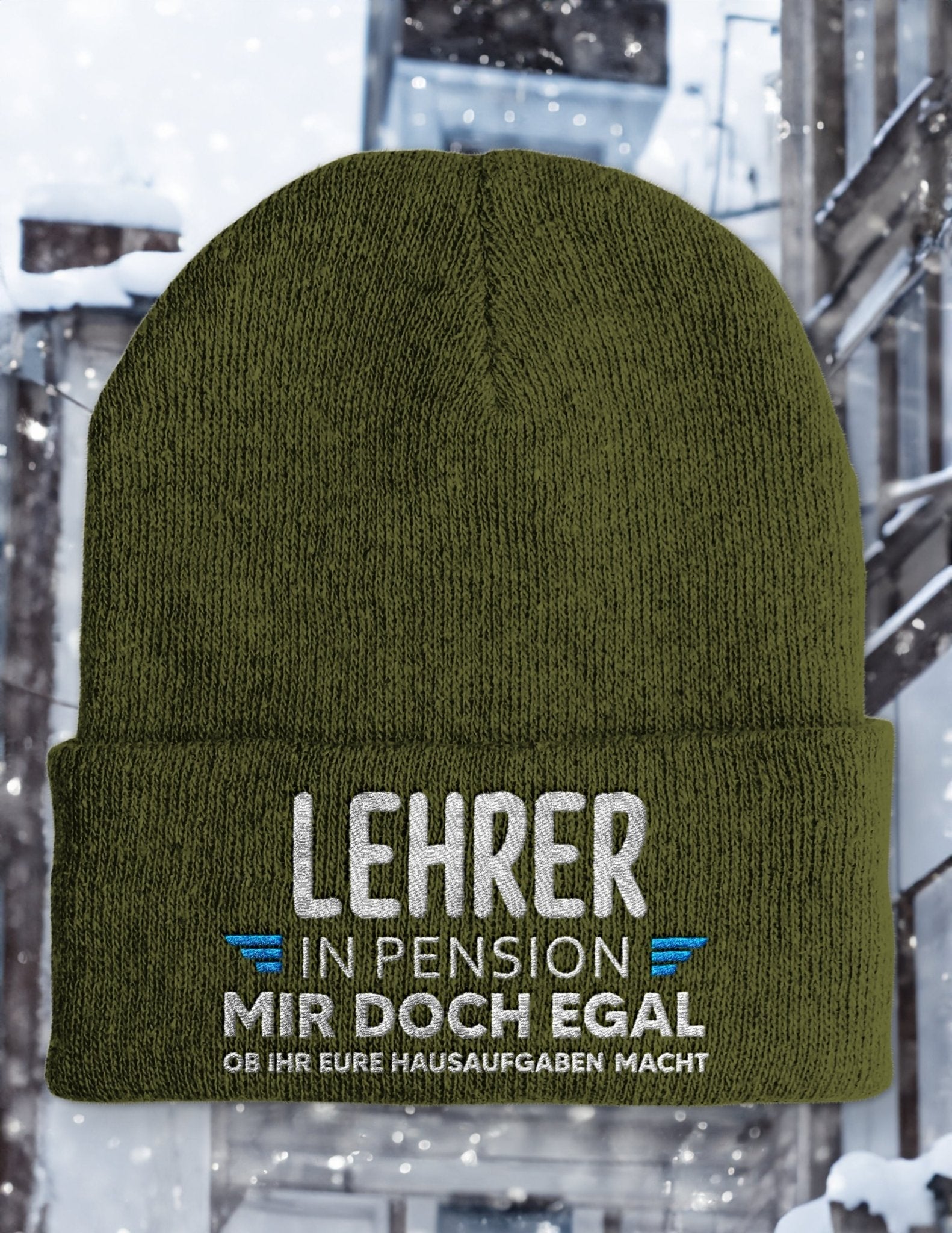 Lehrer in Pension Beanie Mütze mit Spruch - tshirtladen - Mütze