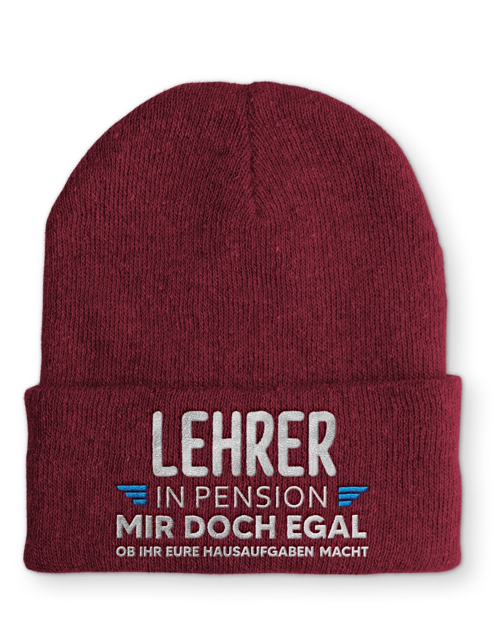 Lehrer in Pension Beanie Mütze mit Spruch - tshirtladen - Mütze