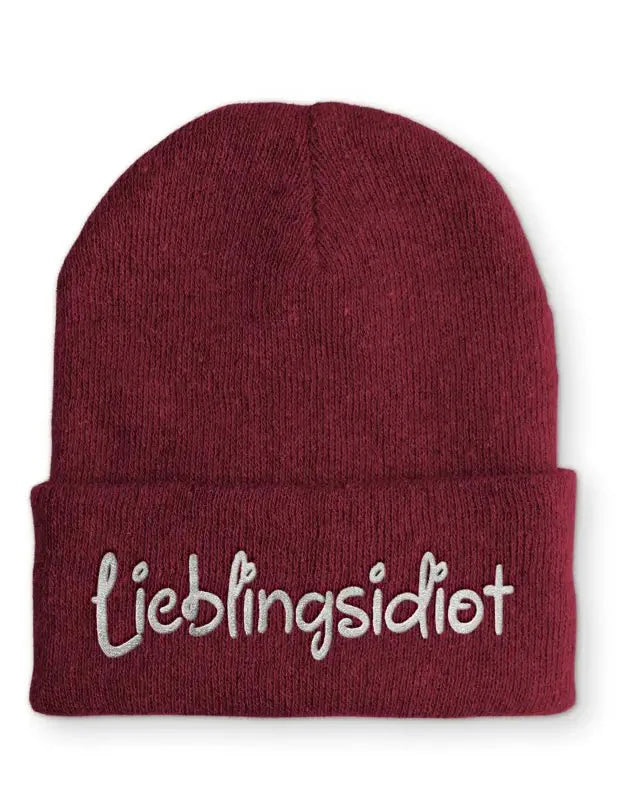 Lieblingsidiot Statement Beanie Mütze mit Spruch - tshirtladen - Mütze