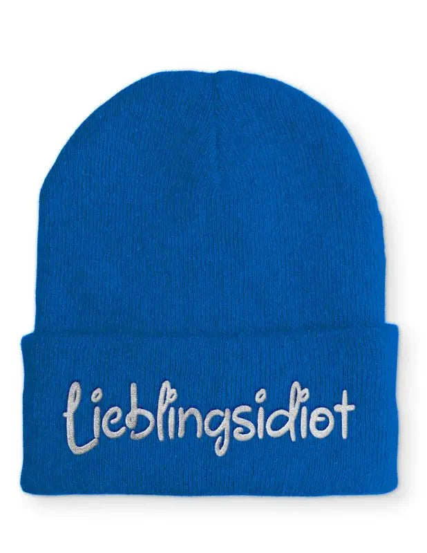 Lieblingsidiot Statement Beanie Mütze mit Spruch - tshirtladen - Mütze