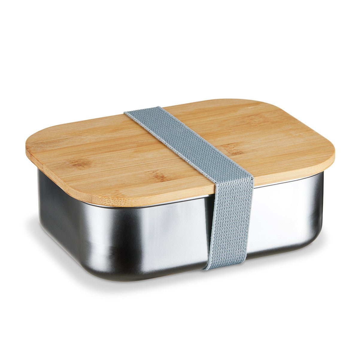Lunchbox aus Edelstahl mit Bambusdeckel - Schwarzer - Kaffee