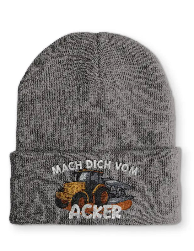 Mach dich vom Acker Statement Beanie Mütze mit Spruch - tshirtladen - Mütze