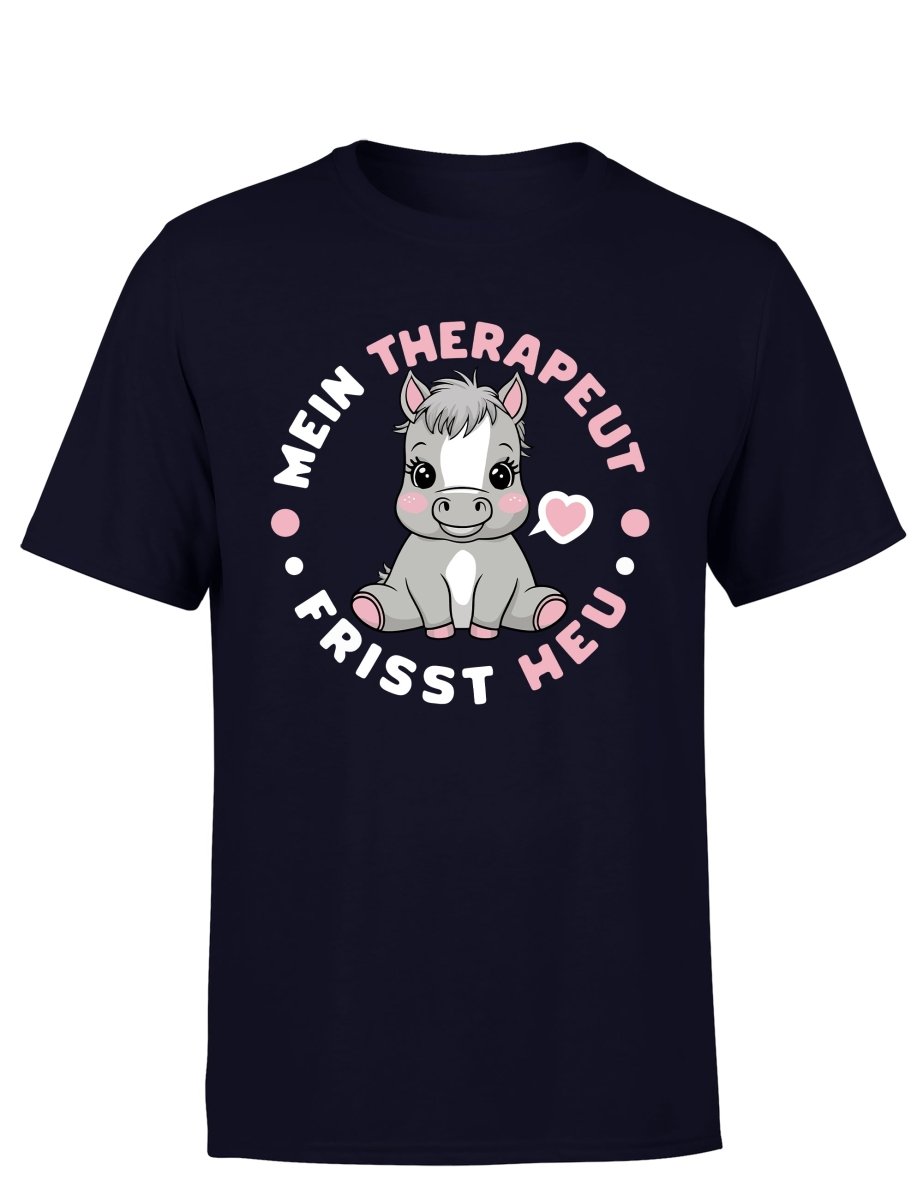 Mein Therapeut frisst Heu Herren T-Shirt - Schwarzer - Kaffee