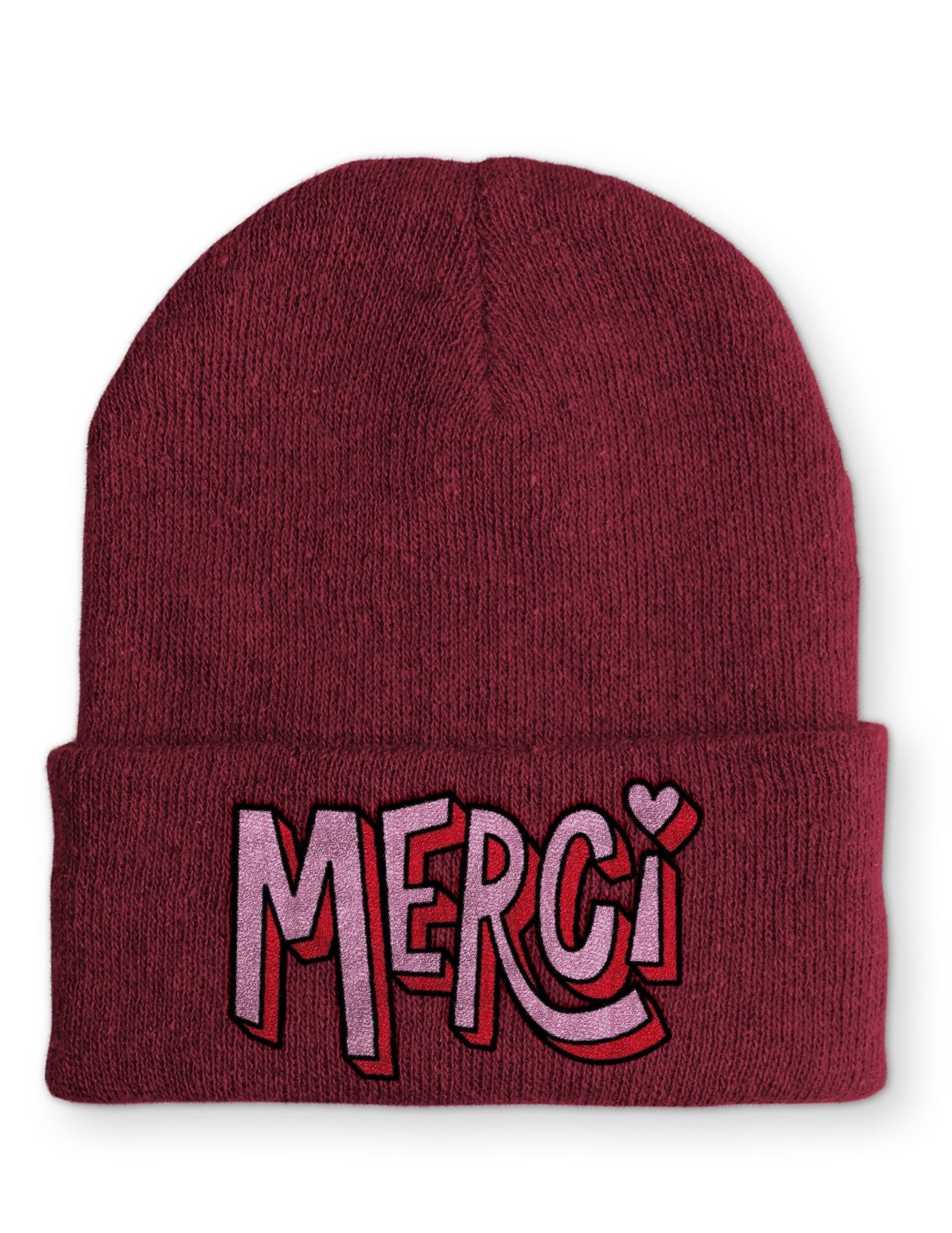 Merci Beanie Mütze mit Spruch - tshirtladen - Mütze