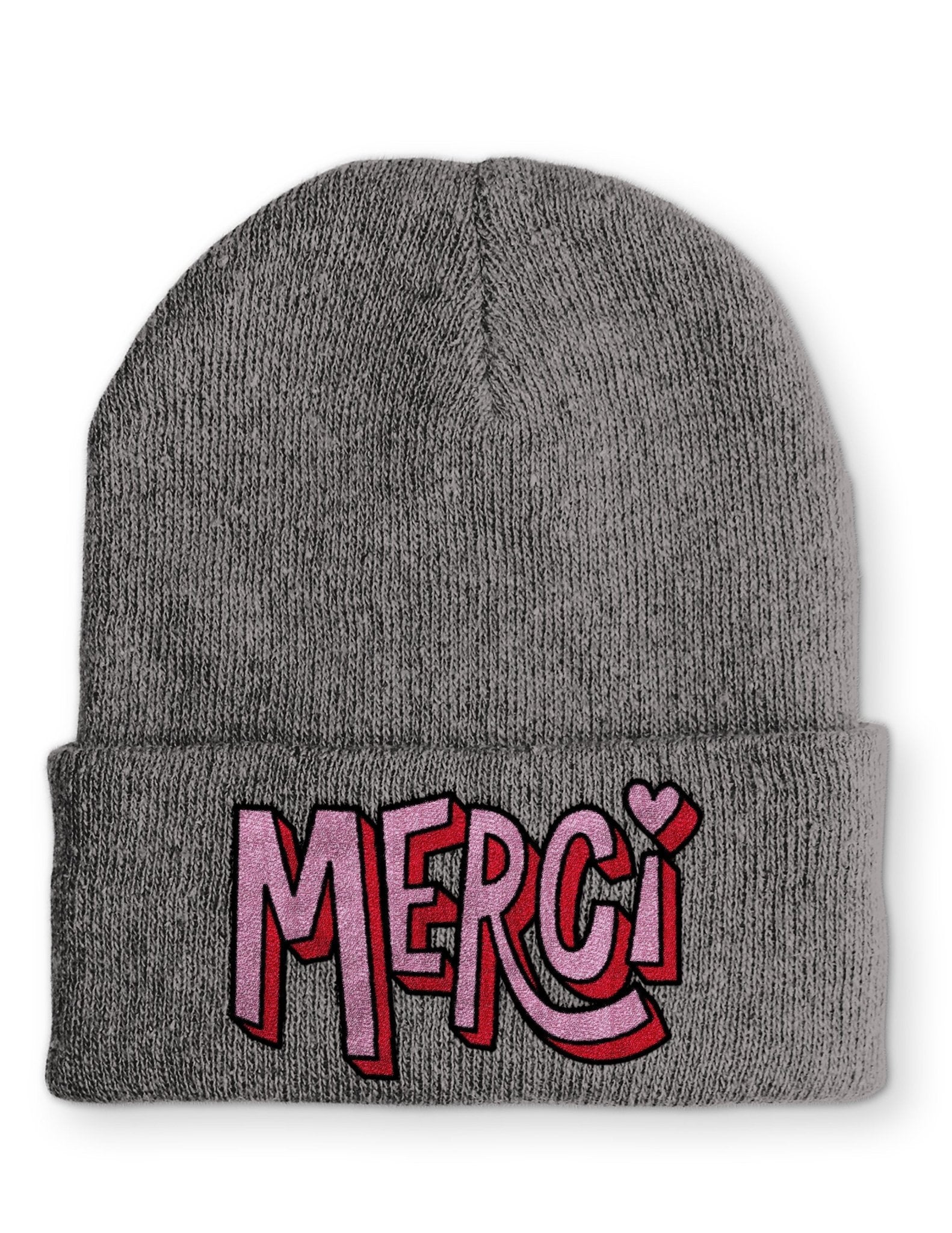 Merci Beanie Mütze mit Spruch - tshirtladen - Mütze