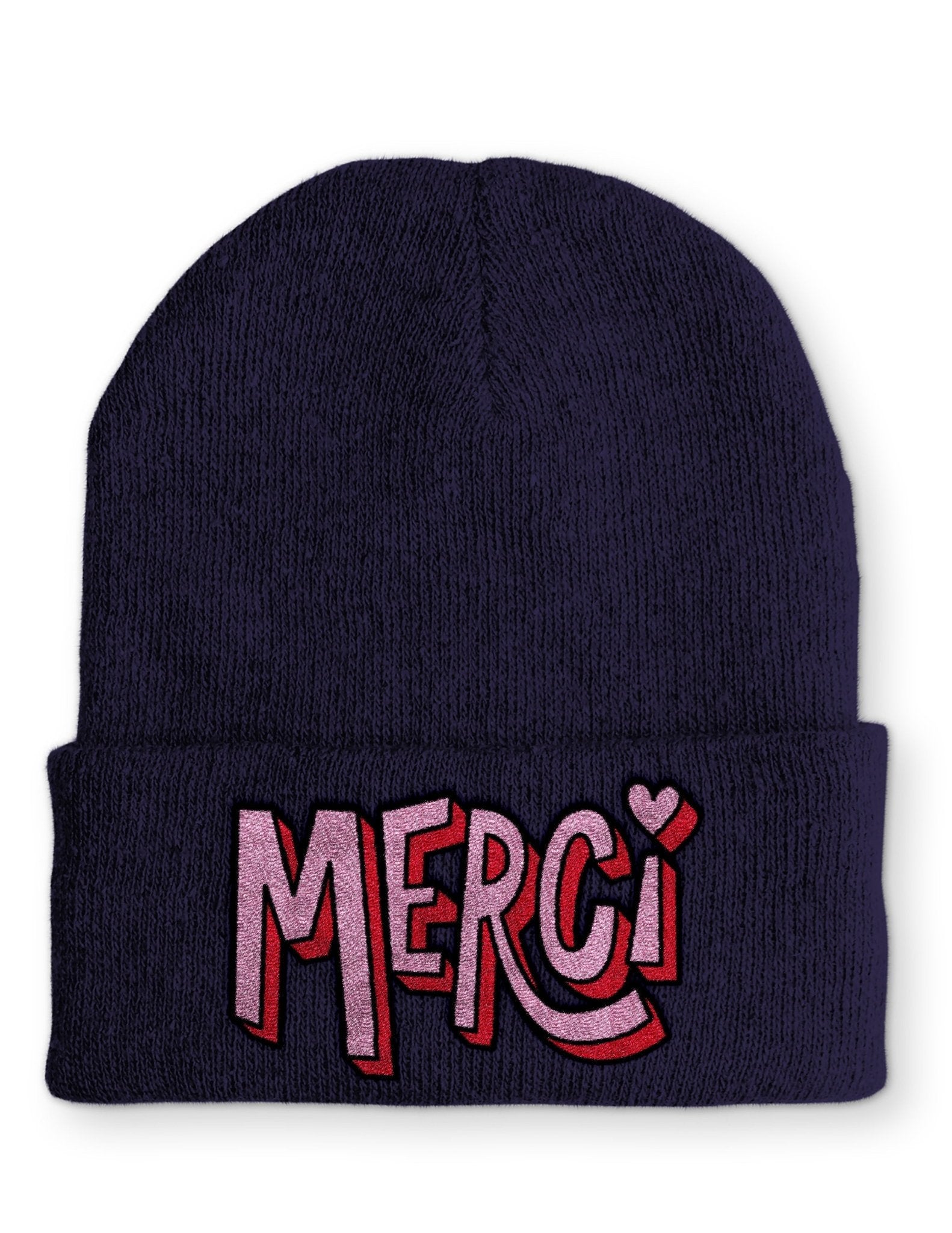 Merci Beanie Mütze mit Spruch - tshirtladen - Mütze