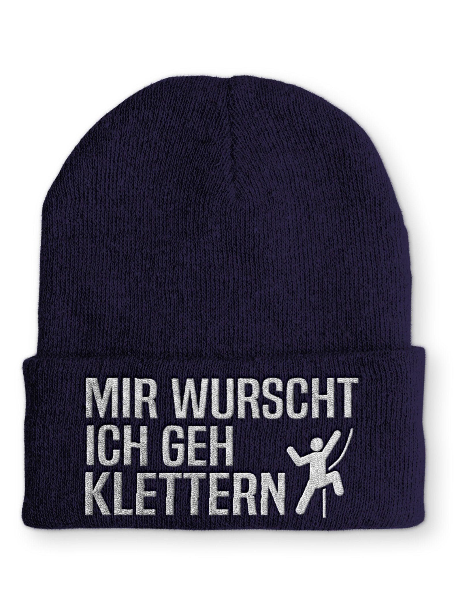 Mir wurscht ich geh klettern Beanie Mütze mit Spruch - tshirtladen - Mütze