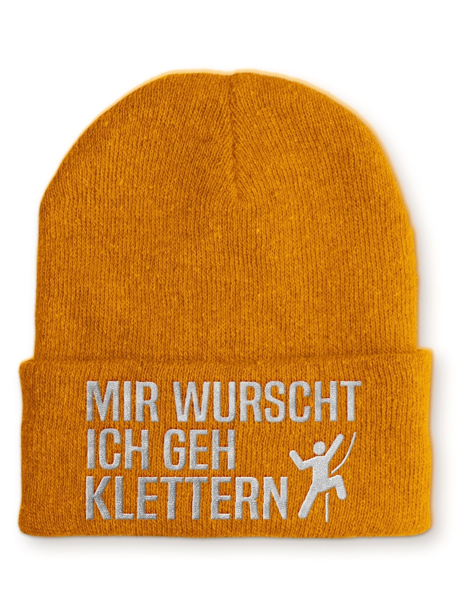 Mir wurscht ich geh klettern Beanie Mütze mit Spruch - tshirtladen - Mütze