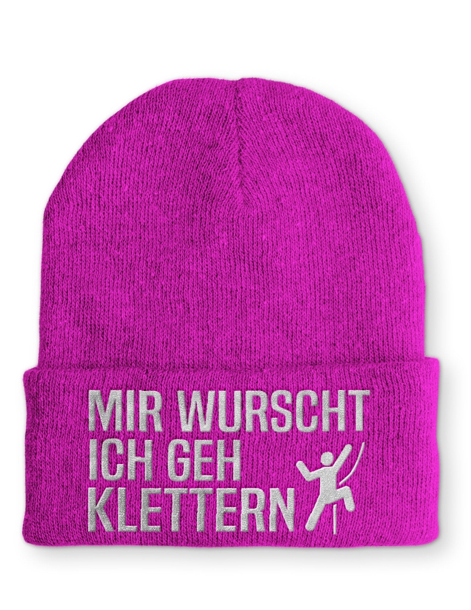 Mir wurscht ich geh klettern Beanie Mütze mit Spruch - tshirtladen - Mütze