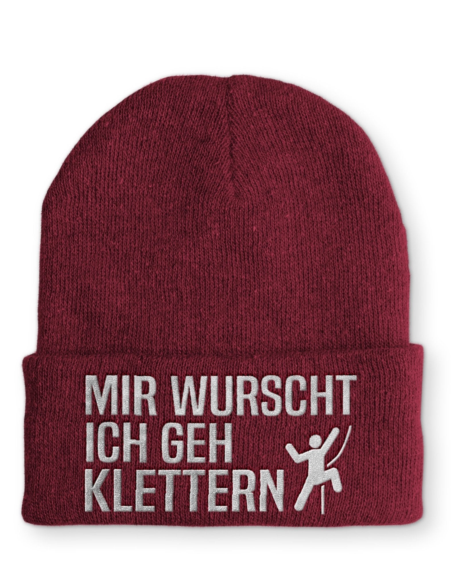 Mir wurscht ich geh klettern Beanie Mütze mit Spruch - tshirtladen - Mütze