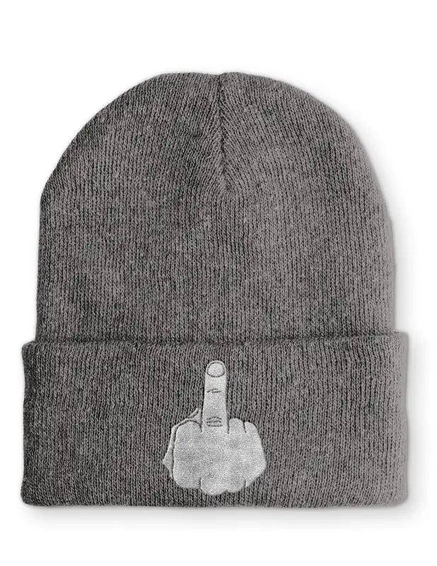 Mittelfinger Statement Beanie Mütze mit Spruch - tshirtladen - Mütze