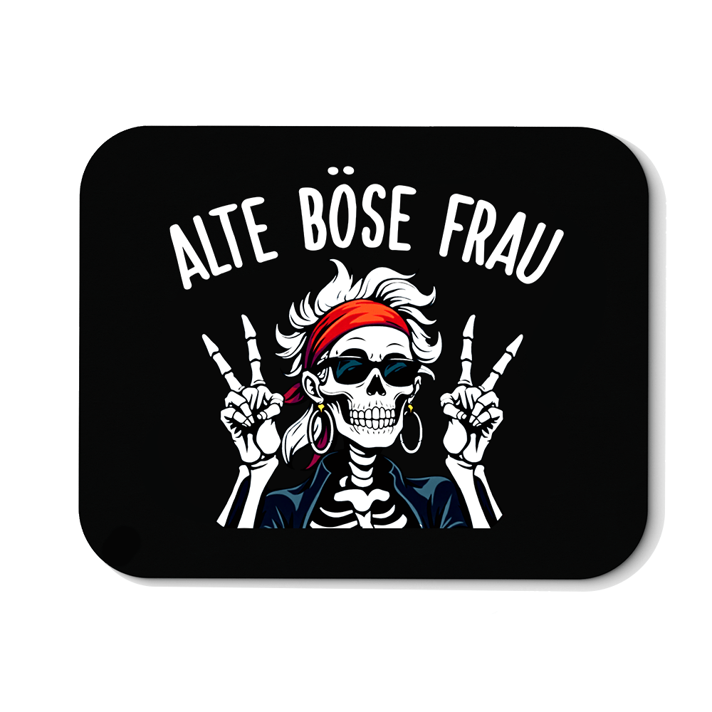 Mousepad Alte böse Frau - Schwarzer - Kaffee