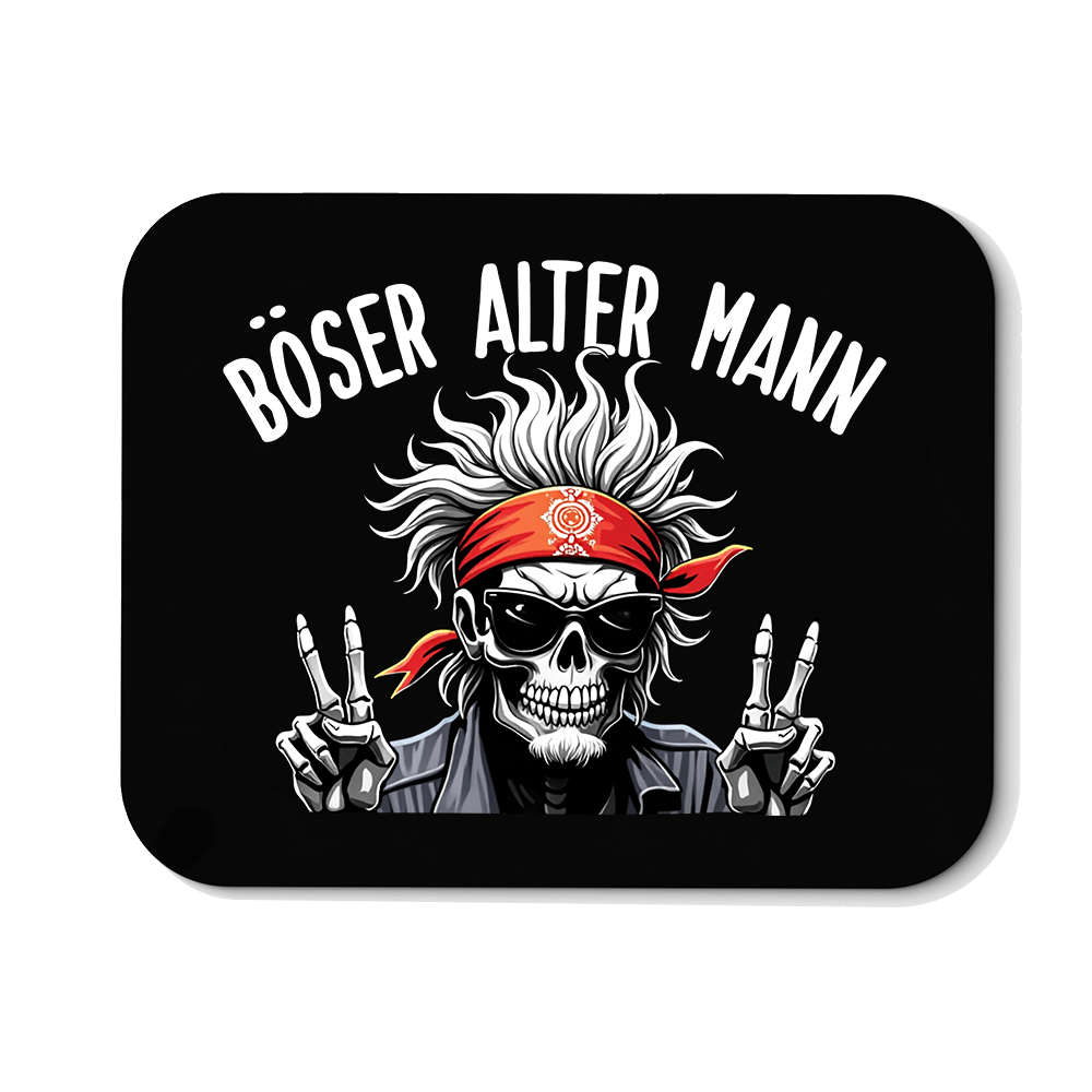 Mousepad Böser alter Mann - Schwarzer - Kaffee