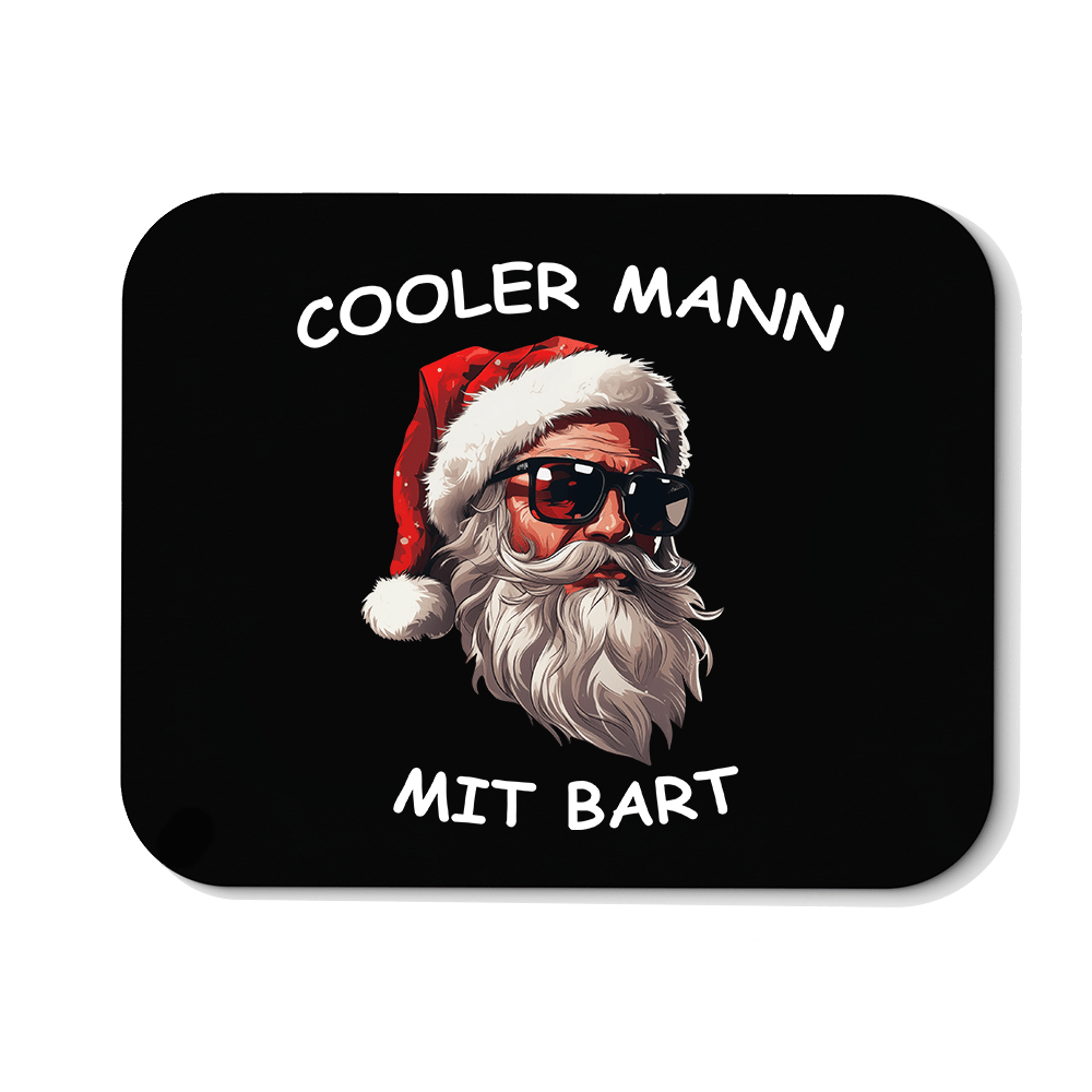 Mousepad Cooler Mann mit Bart - Schwarzer - Kaffee