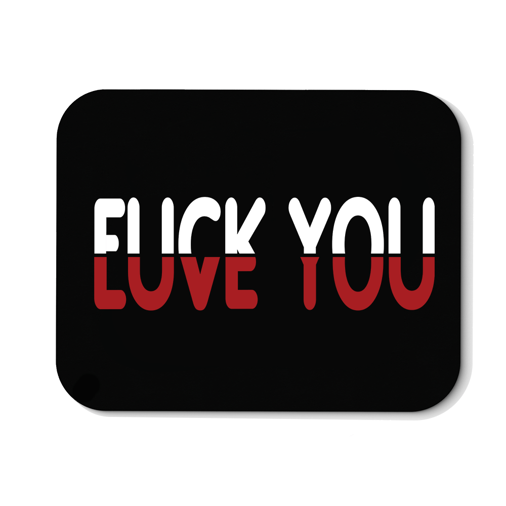 Mousepad Love you - Schwarzer - Kaffee
