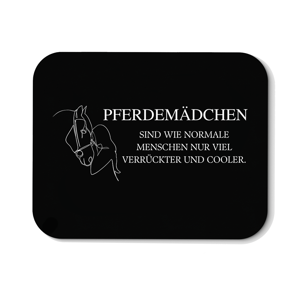 Mousepad Pferdemädchen sind wie normale menschen nur viel Verrückter - Schwarzer - Kaffee