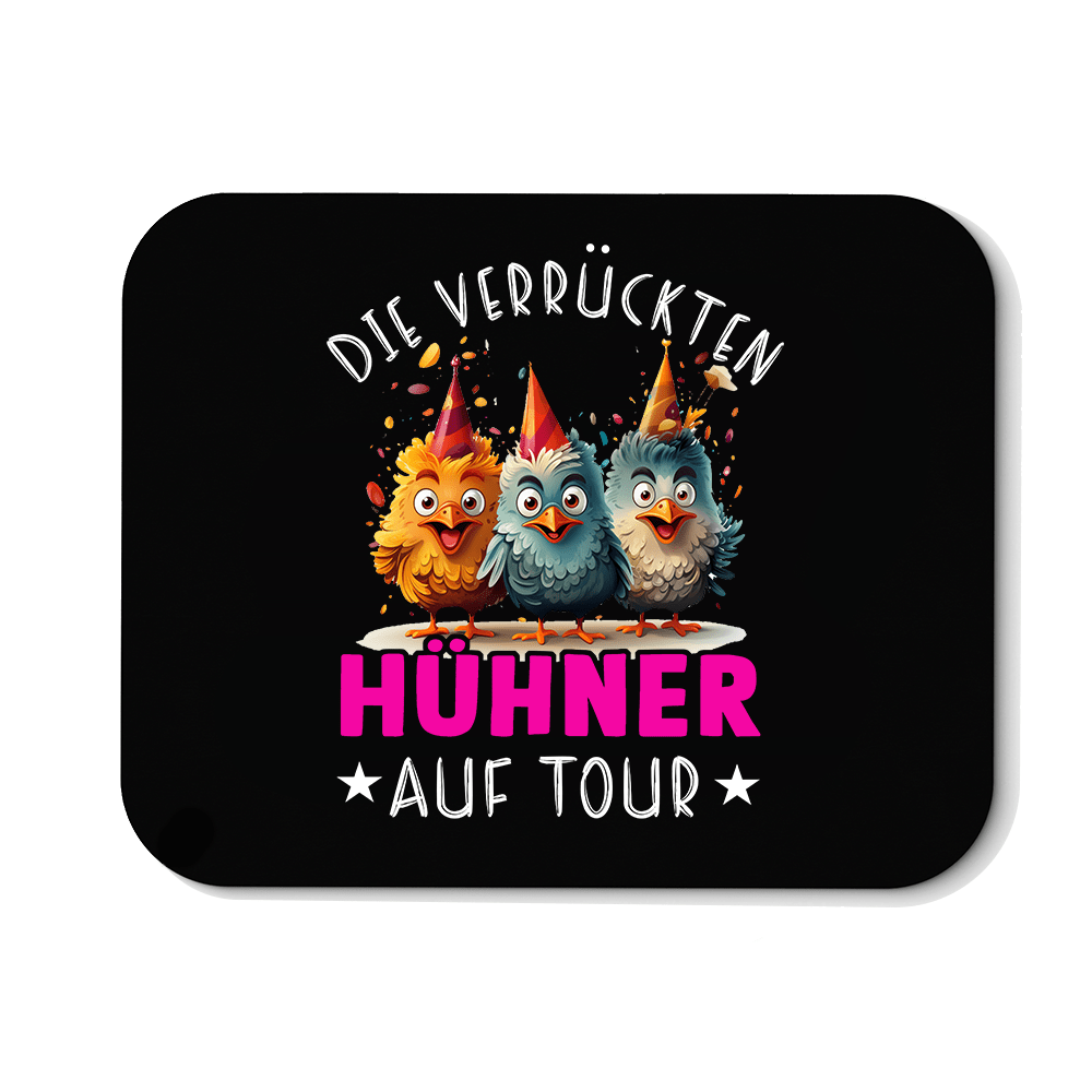 Mousepad Verrückte Hühner - Schwarzer - Kaffee