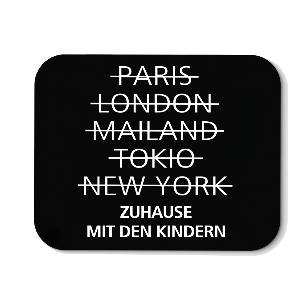 Mousepad zuhause mit den Kindern - Schwarzer - Kaffee