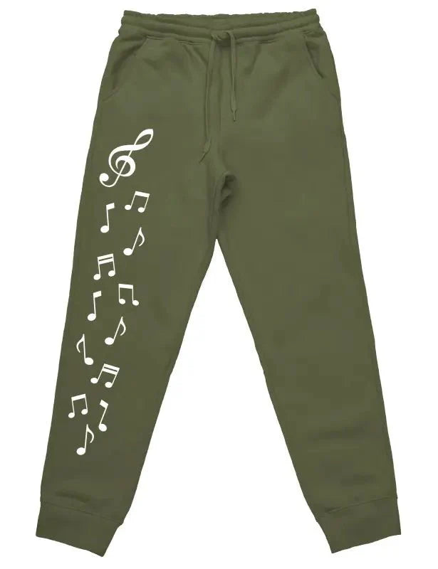 Musiknoten Jogginghose Schlafhose mit lustigem Spruch für den Musiker - tshirtladen -