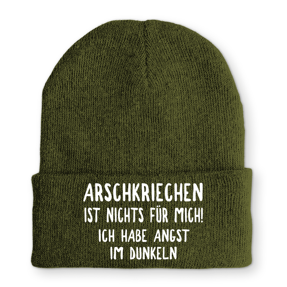 Mütze Arschkriechen ist nichts für mich! - Schwarzer - Kaffee