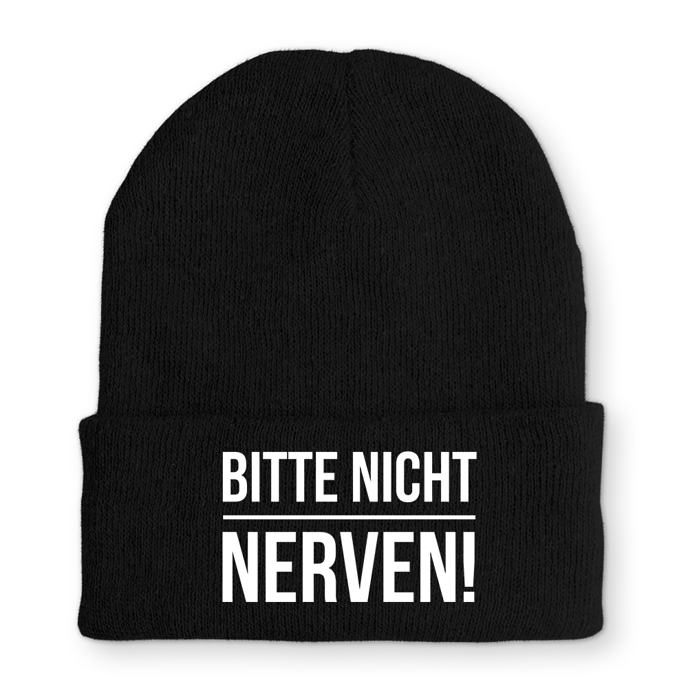 Mütze Bitte nicht nerven - Schwarzer - Kaffee