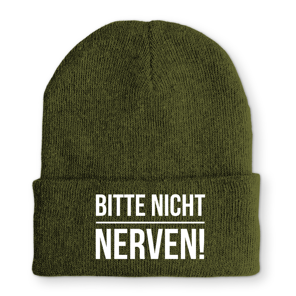 Mütze Bitte nicht nerven - Schwarzer - Kaffee