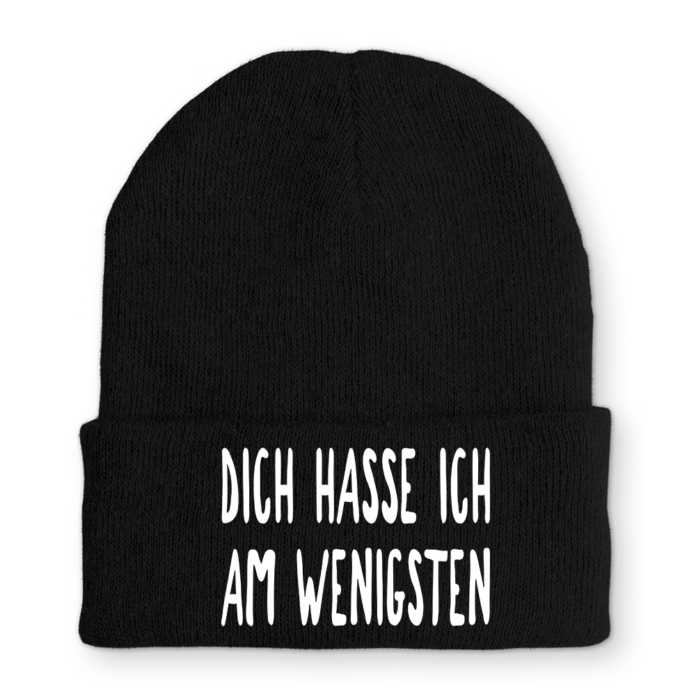 Mütze Dich hasse ich am wenigsten - Schwarzer - Kaffee