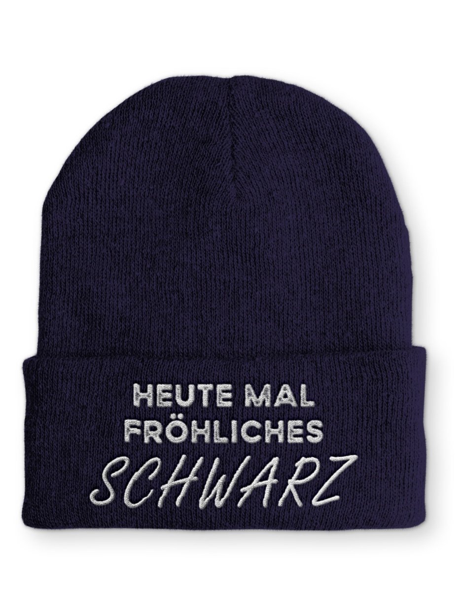 Mütze Heute mal fröhliches schwarz - Schwarzer - Kaffee