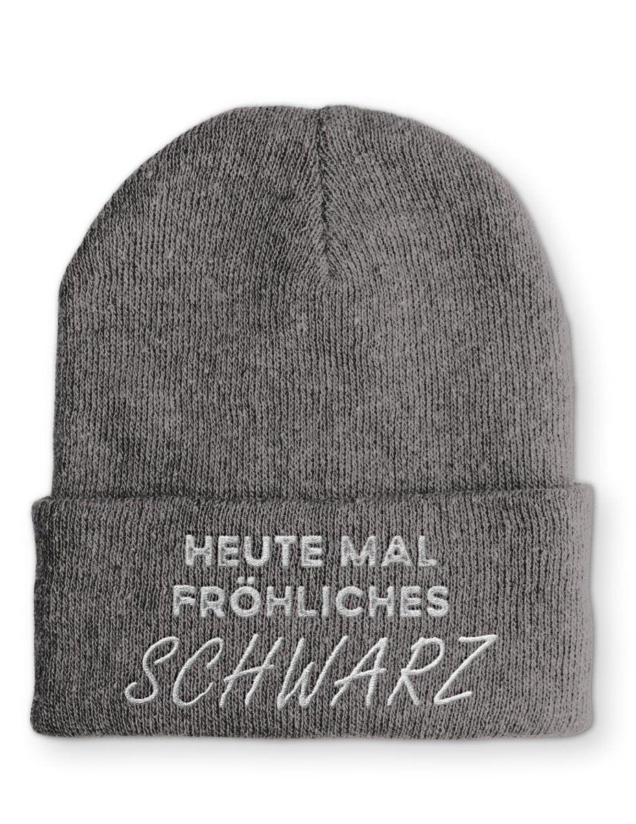 Mütze Heute mal fröhliches schwarz - Schwarzer - Kaffee