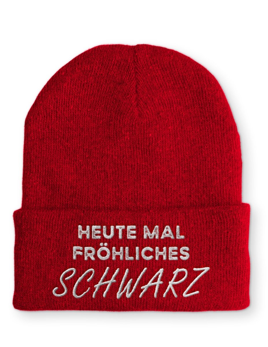 Mütze Heute mal fröhliches schwarz - Schwarzer - Kaffee