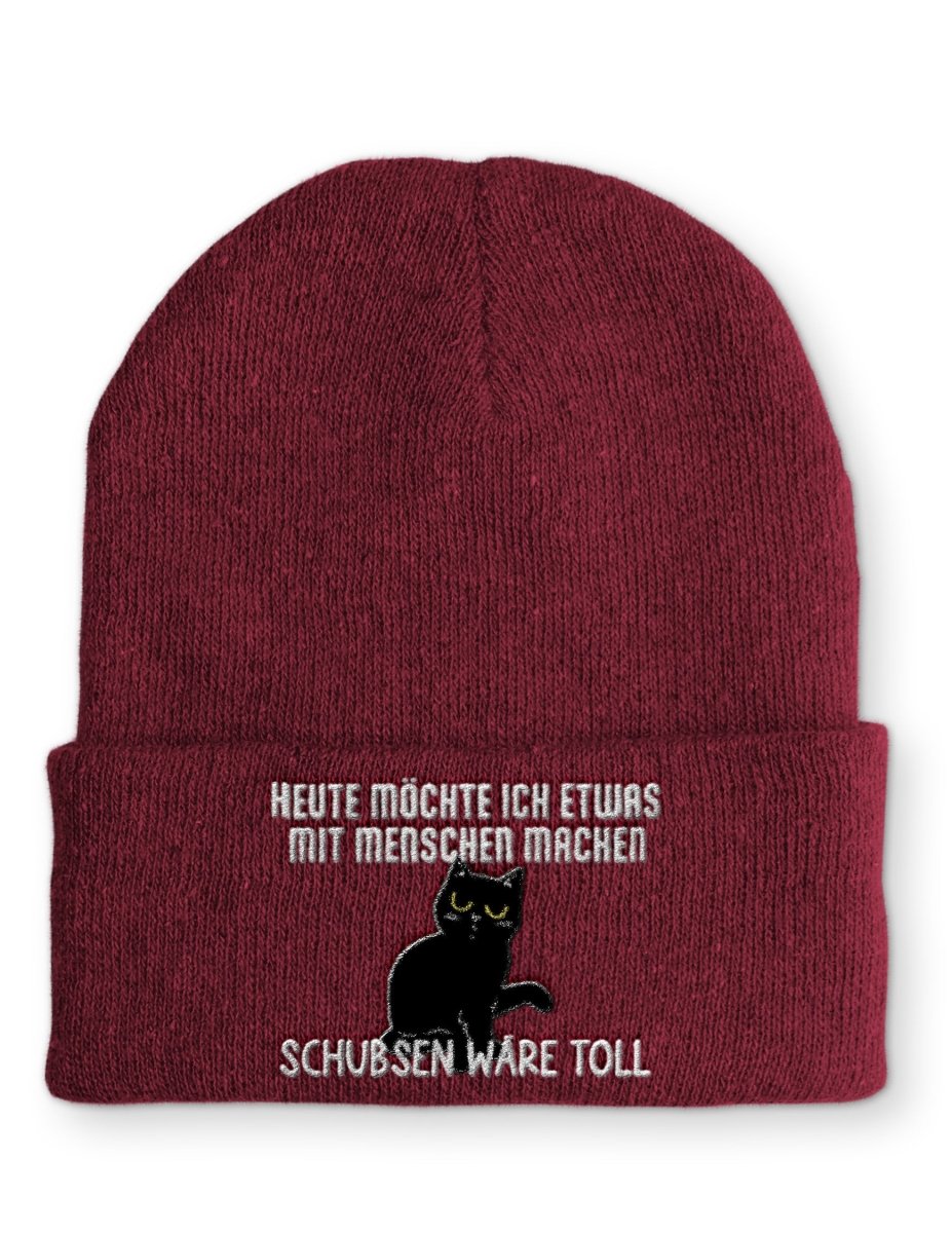 Mütze Heute möchte ich etwas mit Menschen machen - Schwarzer - Kaffee