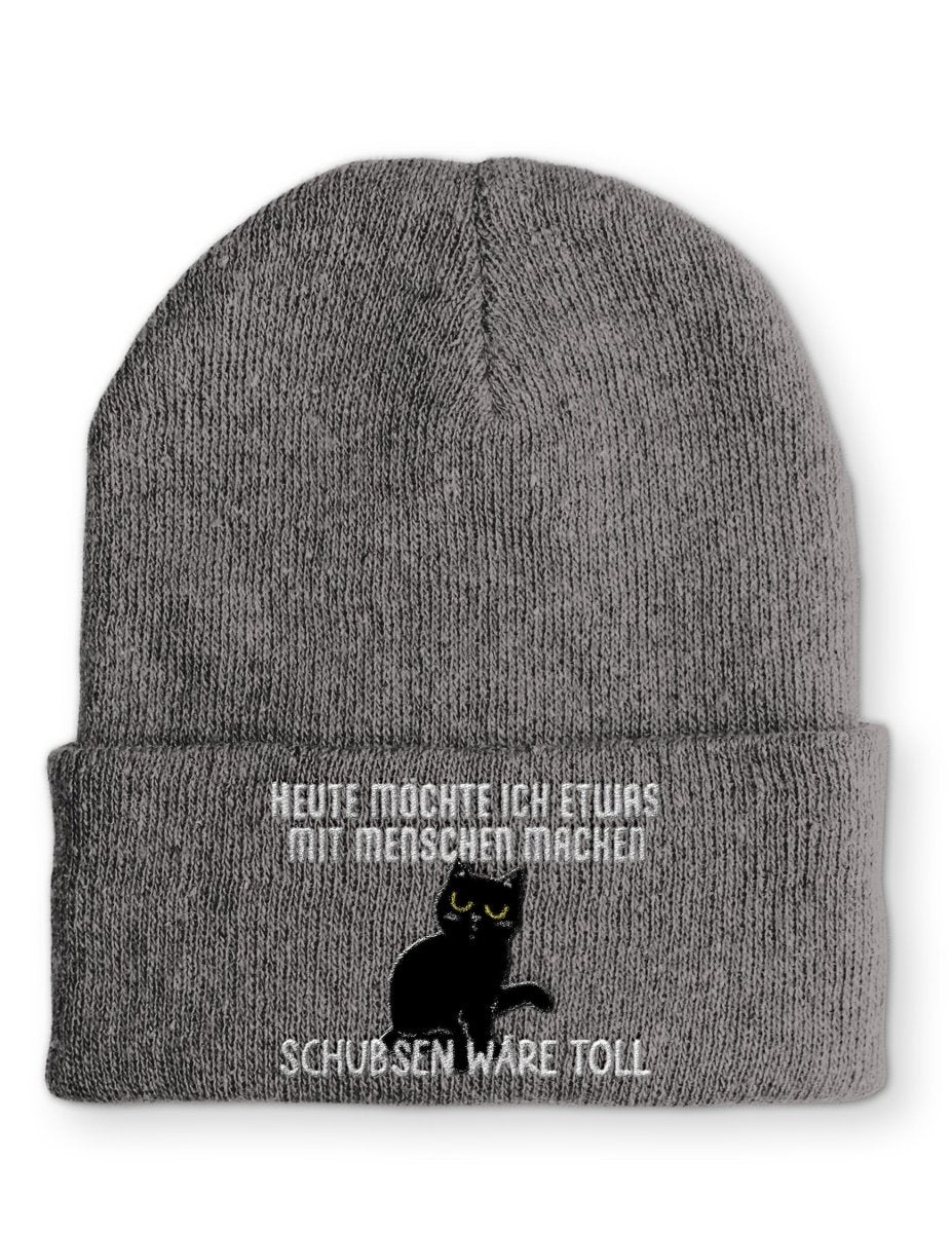 Mütze Heute möchte ich etwas mit Menschen machen - Schwarzer - Kaffee
