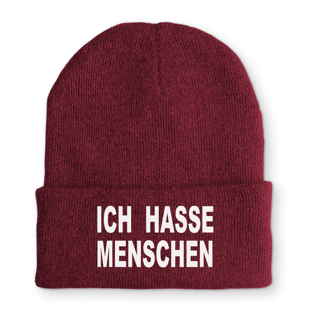 Mütze Ich hasse Menschen - Schwarzer - Kaffee