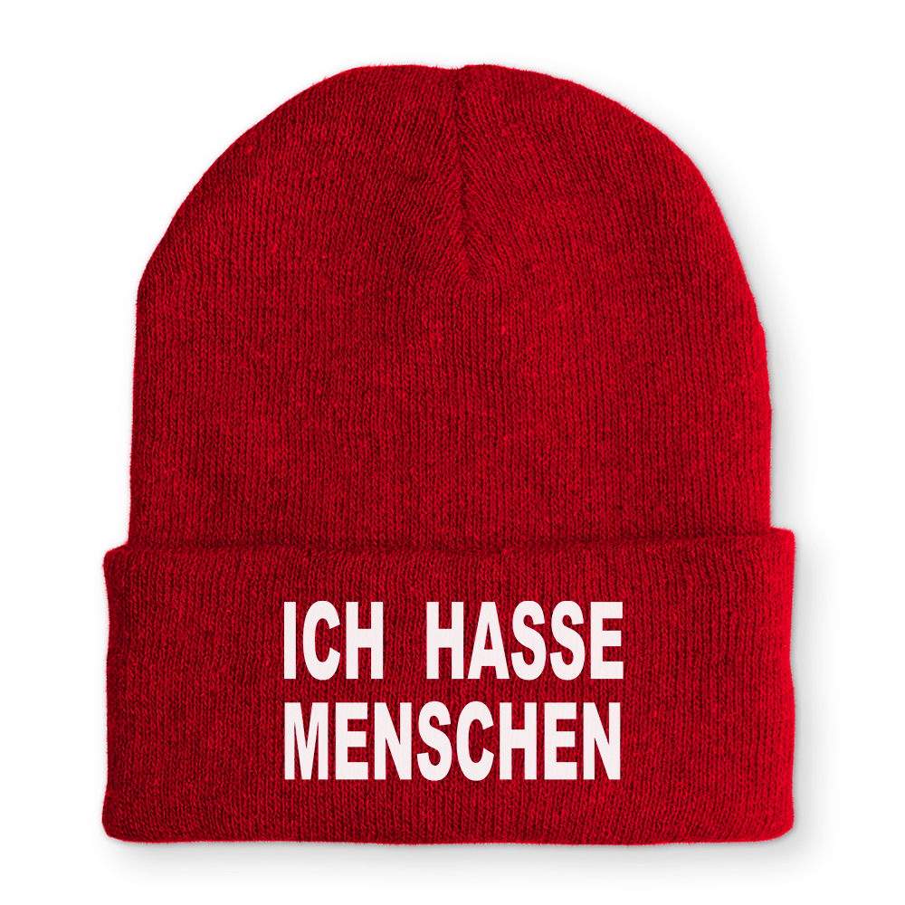 Mütze Ich hasse Menschen - Schwarzer - Kaffee