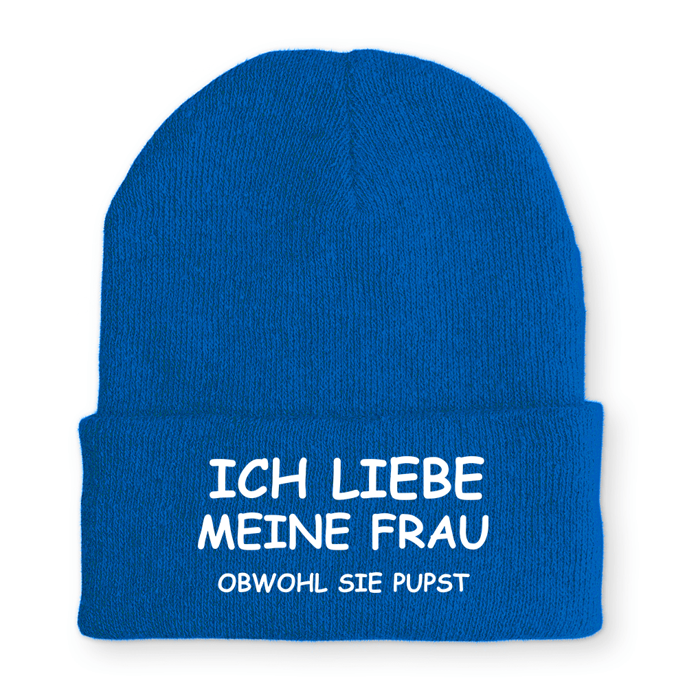 Mütze Ich liebe meine Frau obwohl sie pupst - Schwarzer - Kaffee