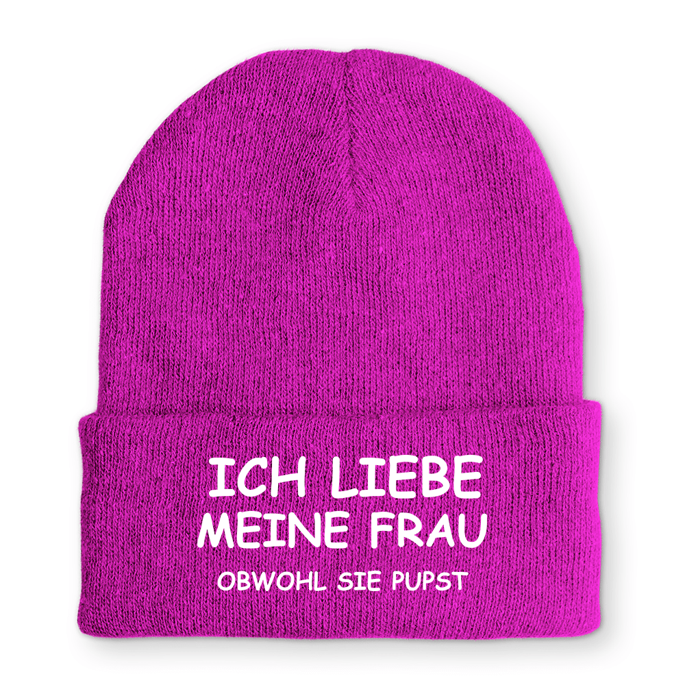 Mütze Ich liebe meine Frau obwohl sie pupst - Schwarzer - Kaffee