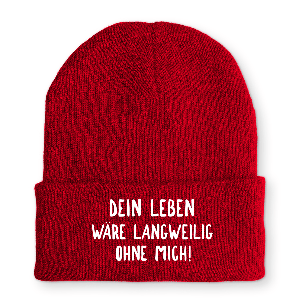 Mütze Langweilig ohne mich - Schwarzer - Kaffee