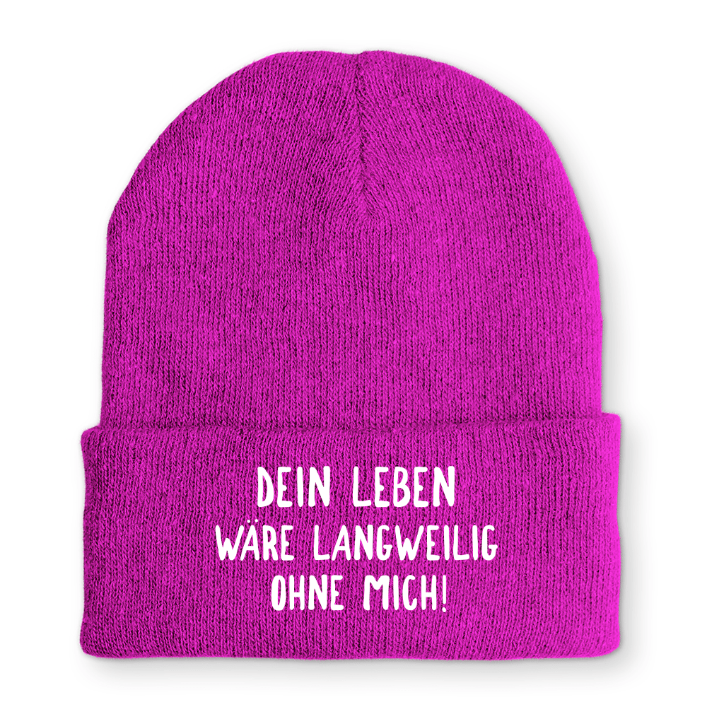 Mütze Langweilig ohne mich - Schwarzer - Kaffee