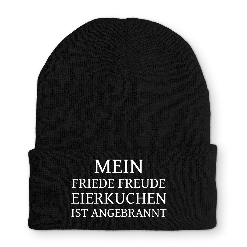 Mütze Mein Friede Freude Eierkuchen - Schwarzer - Kaffee