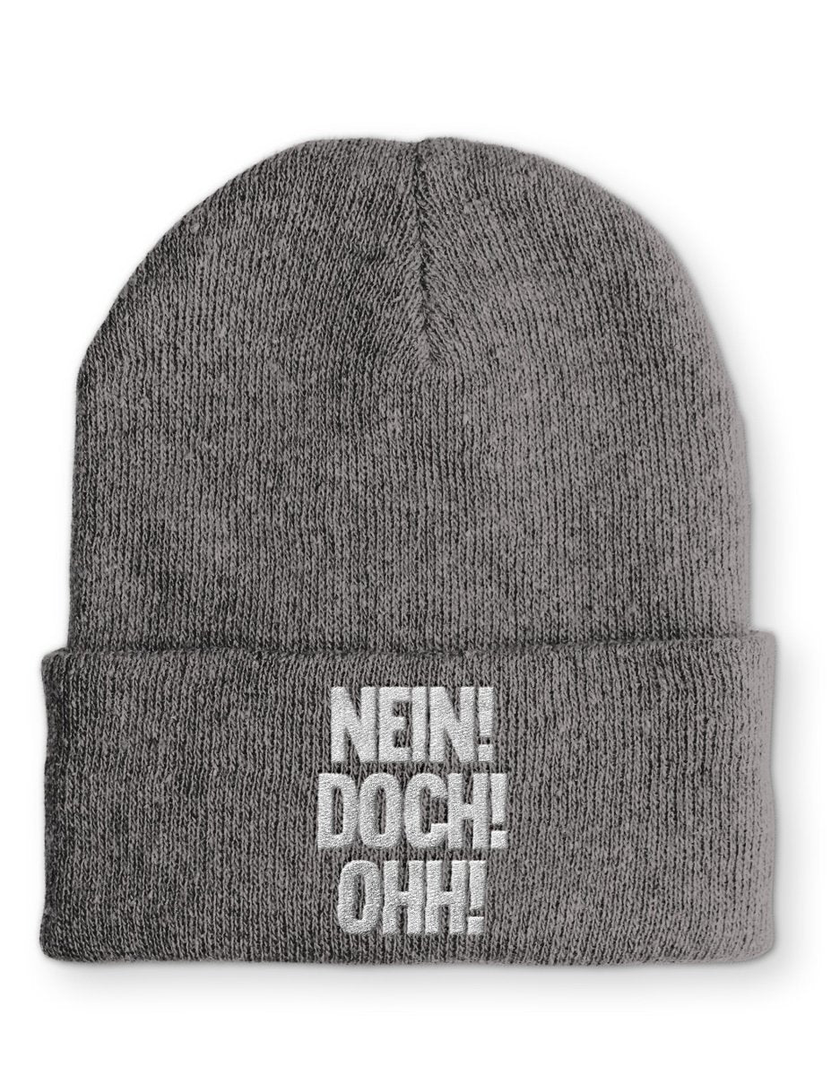 Mütze NEIN! DOCH OHH! - Schwarzer - Kaffee