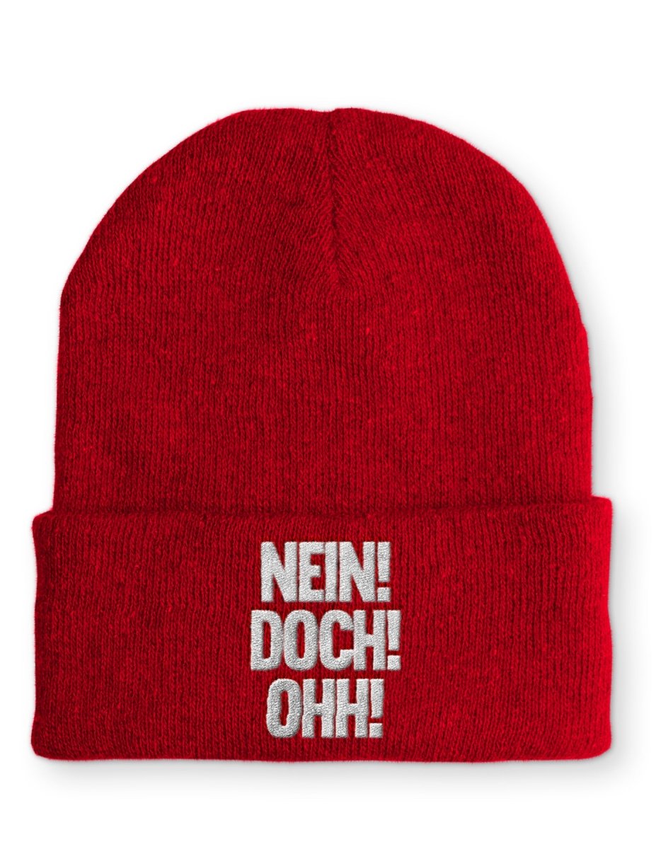 Mütze NEIN! DOCH OHH! - Schwarzer - Kaffee
