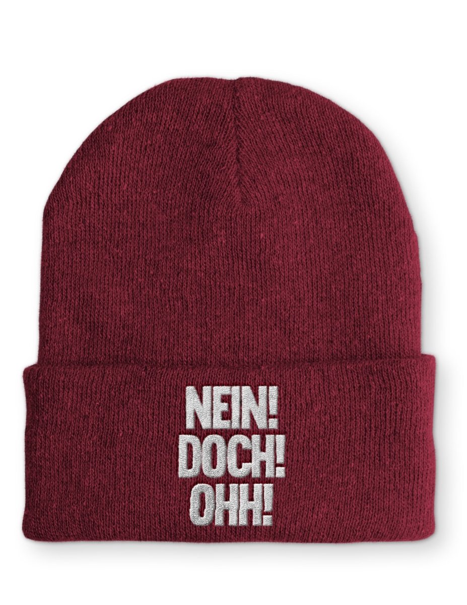 Mütze NEIN! DOCH OHH! - Schwarzer - Kaffee