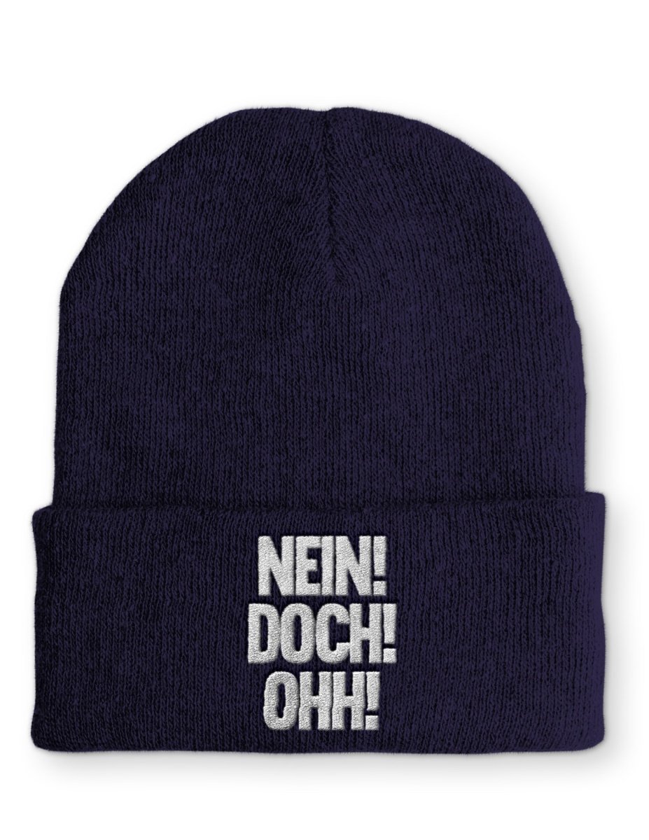 Mütze NEIN! DOCH OHH! - Schwarzer - Kaffee